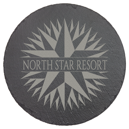 Round Slate Decor with Foam Feet