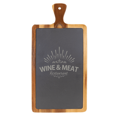 Acacia Wood/Slate Cutting Board
