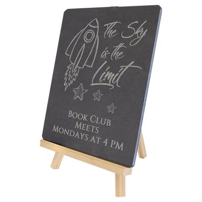 Slate Plaque with Wood Easel