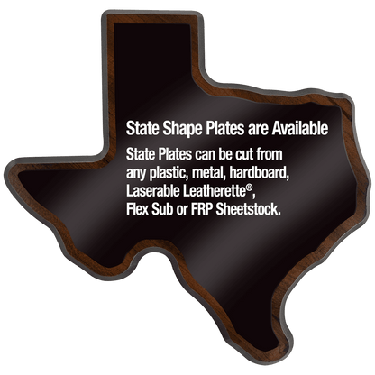 Walnut Finish Black Edge State Plaque
