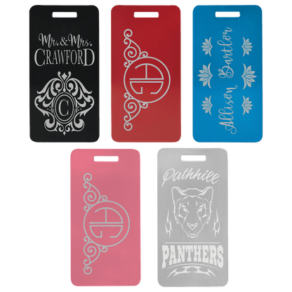 Anodized Aluminum Luggage Tag 3.875" x 2"