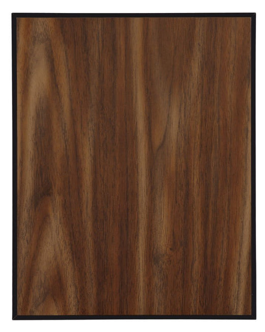 Value Walnut Finish Plaque with 45 Degree Bevel Black Edge