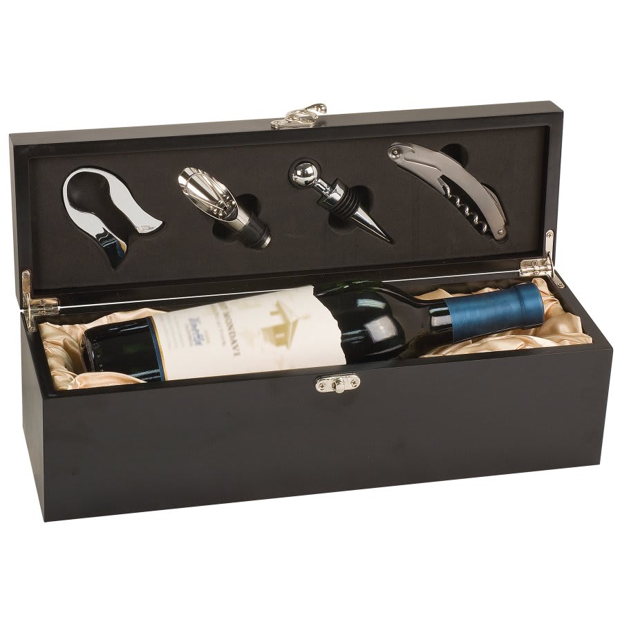Matte Black Single Wine Box with Tools