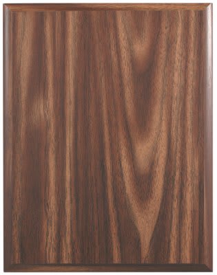 Walnut Finish Plaque with Cove Edge