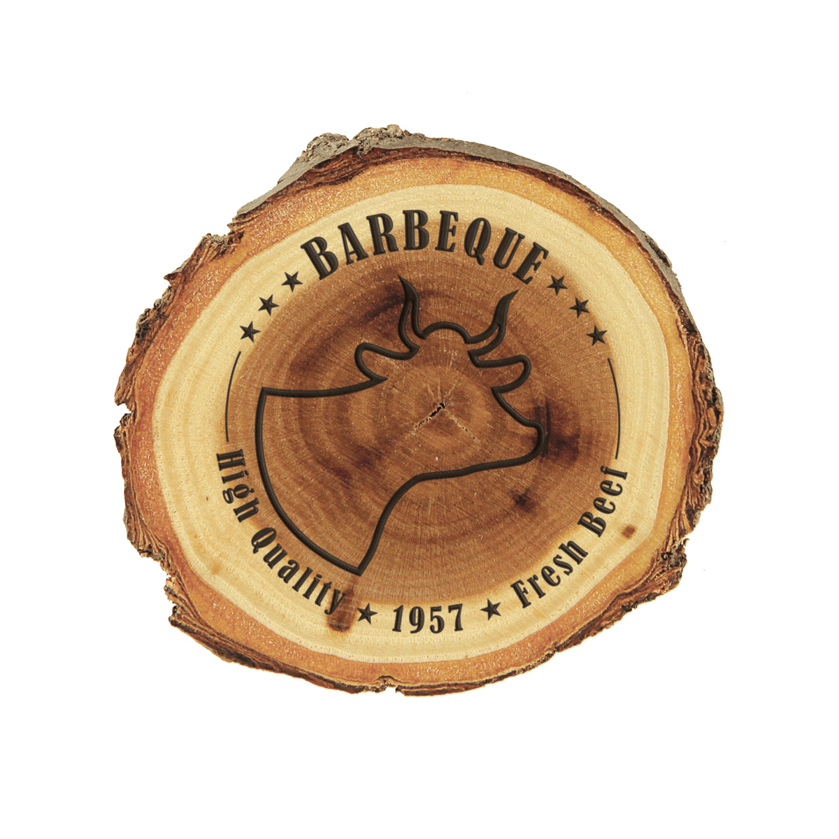 Old West Live Edge Elmwood Log Magnet, 3"