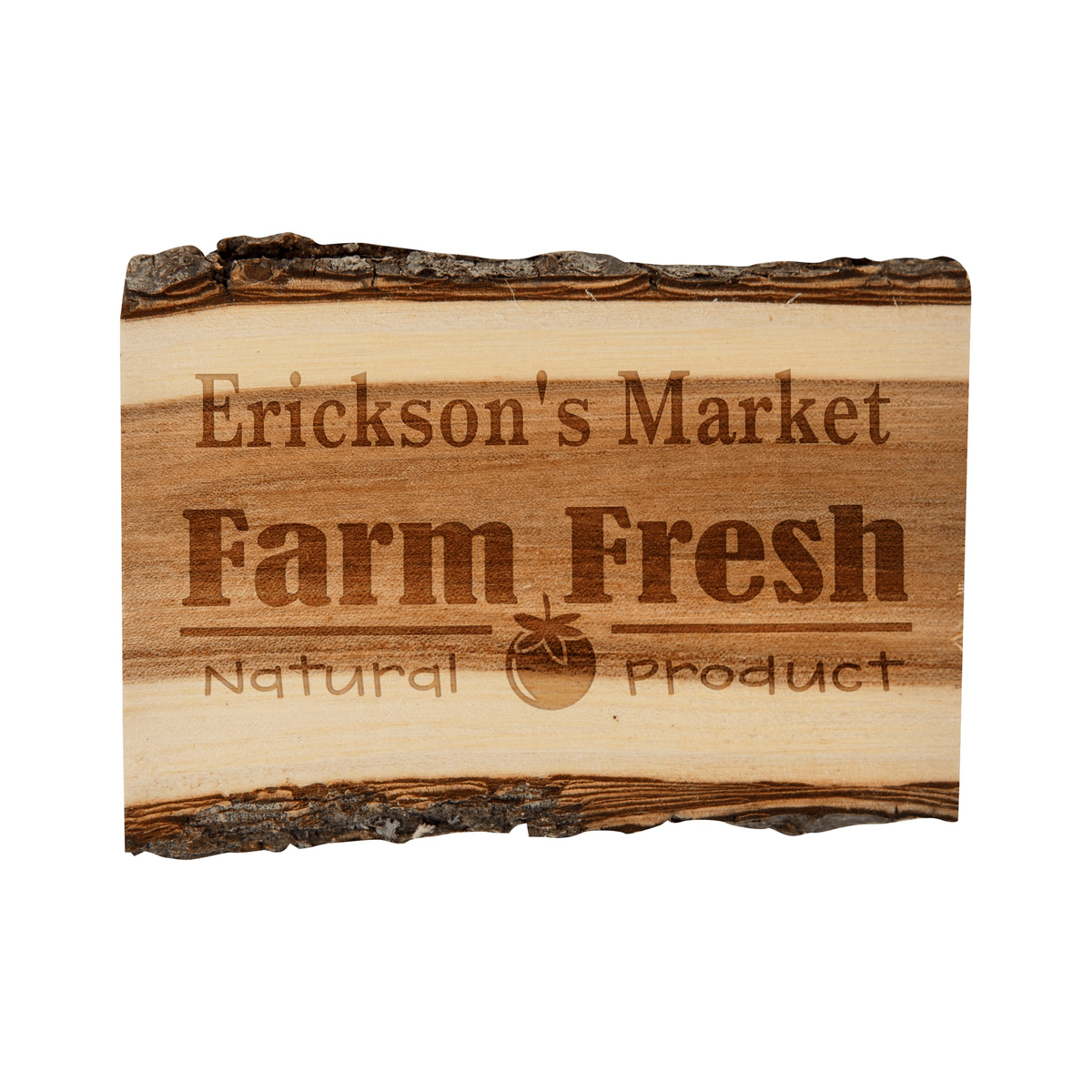 Old West Live Edge Elmwood Log Magnet, 2" x 3.25"