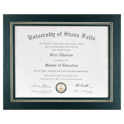 Gold Border Certificate Holder